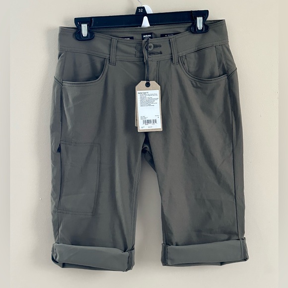 prAna Halle Capri II in Slate Green Standard Fit Outdoor Hiking Size 4 NWT - Picture 4 of 16